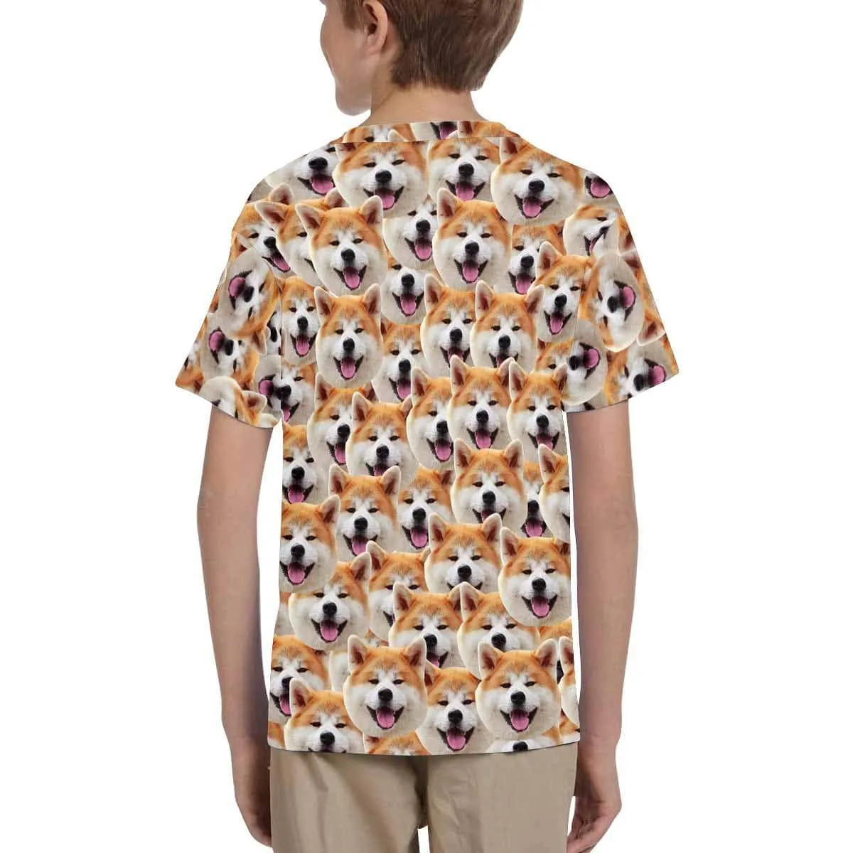 #6-15Y Custom Face Simple Kid's All Over Print T-shirt