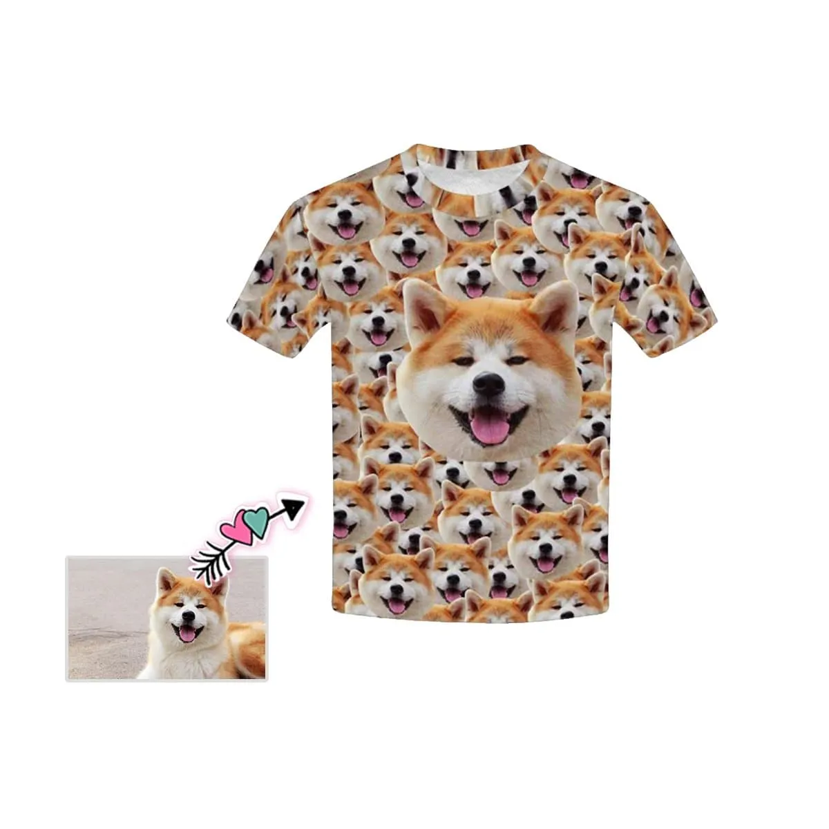#6-15Y Custom Face Simple Kid's All Over Print T-shirt
