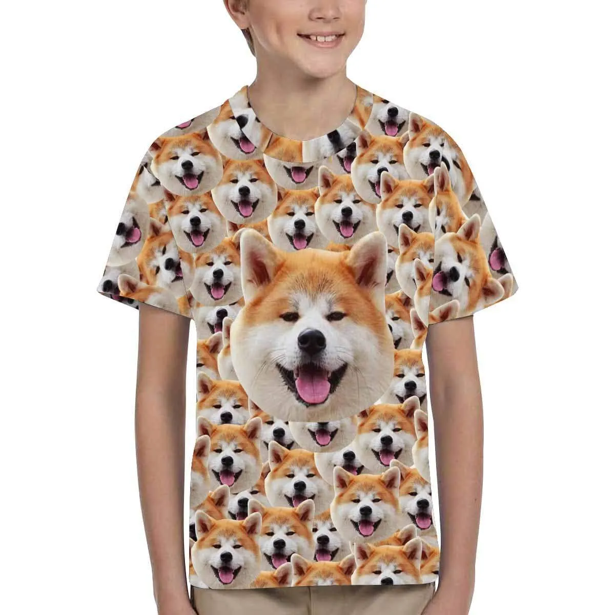 #6-15Y Custom Face Simple Kid's All Over Print T-shirt