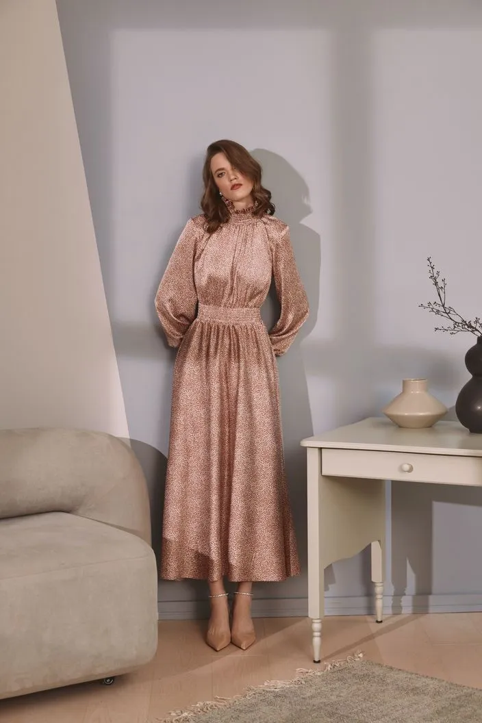 Adorned Off White Evening Dress