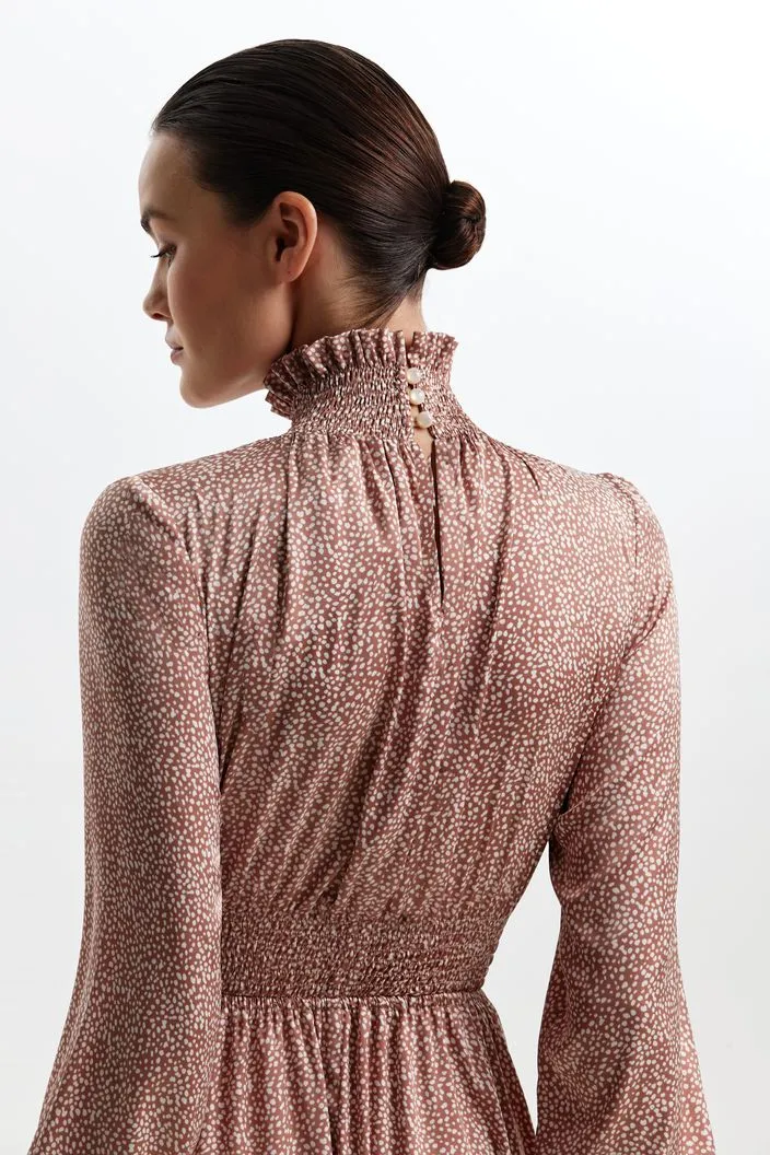 Adorned Off White Evening Dress