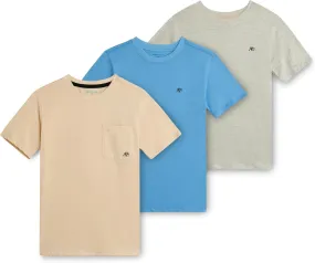AEROPOSTALE Boys' Active T-Shirts - 3 Pack Soft Jersey Crew Neck Short Sleeve Logo Printed Pocket Tees for Boys (Sizes: 8-16)