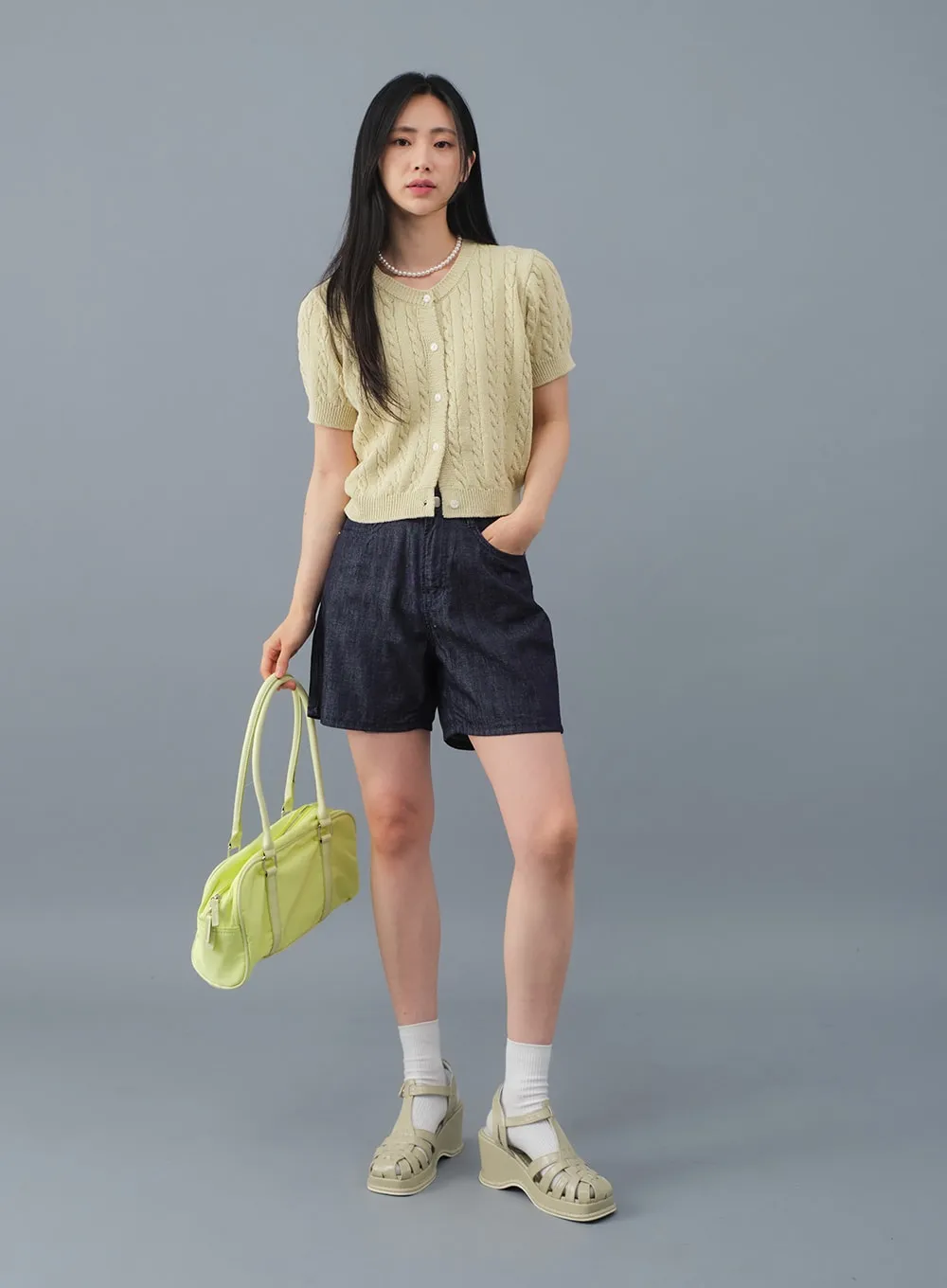 Basic Raw Denim Shorts OJ02
