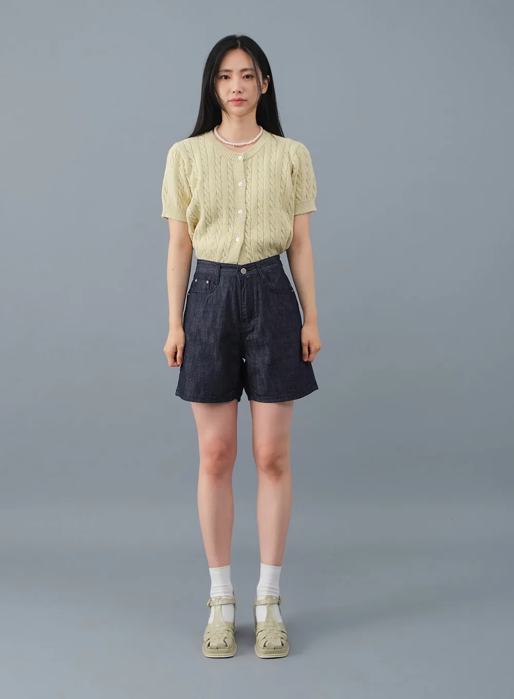 Basic Raw Denim Shorts OJ02
