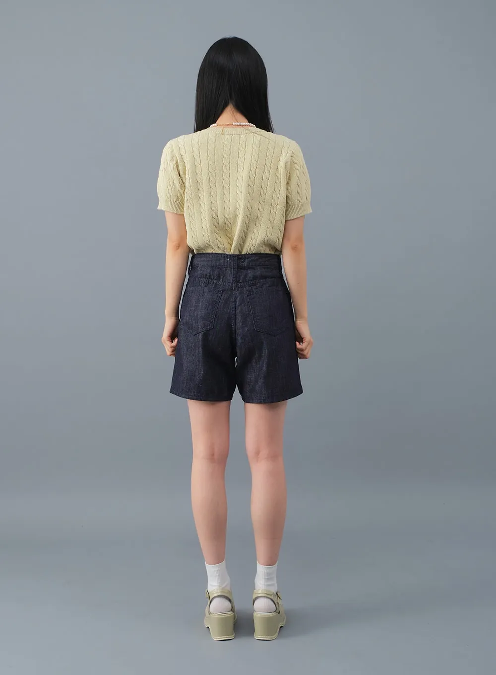 Basic Raw Denim Shorts OJ02