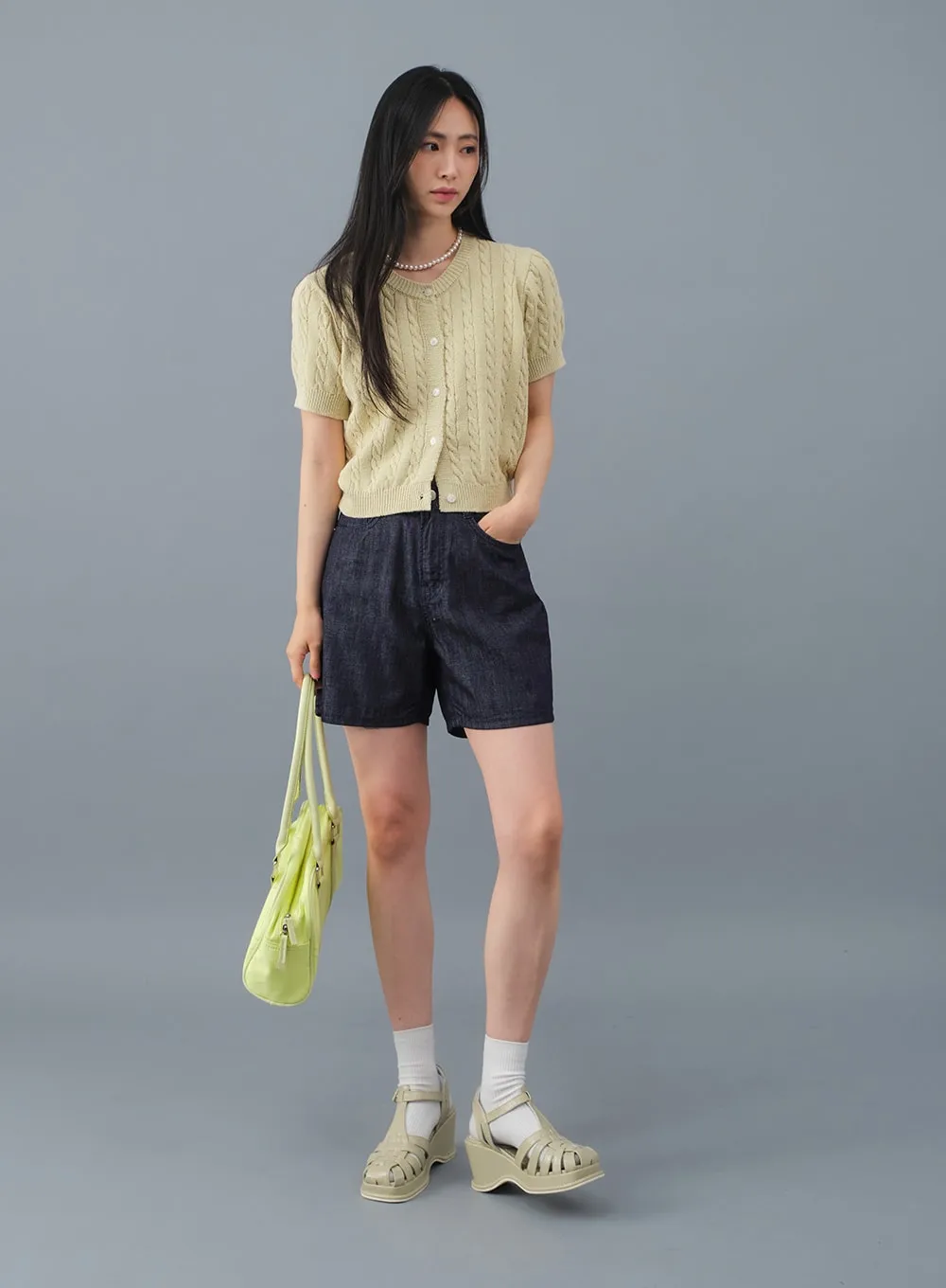 Basic Raw Denim Shorts OJ02