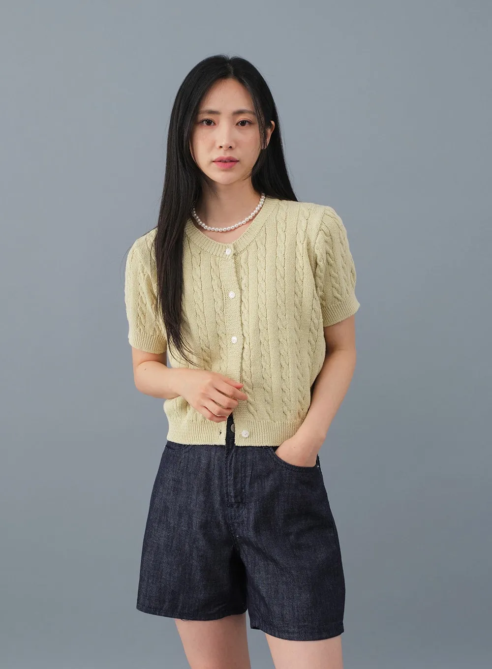 Basic Raw Denim Shorts OJ02