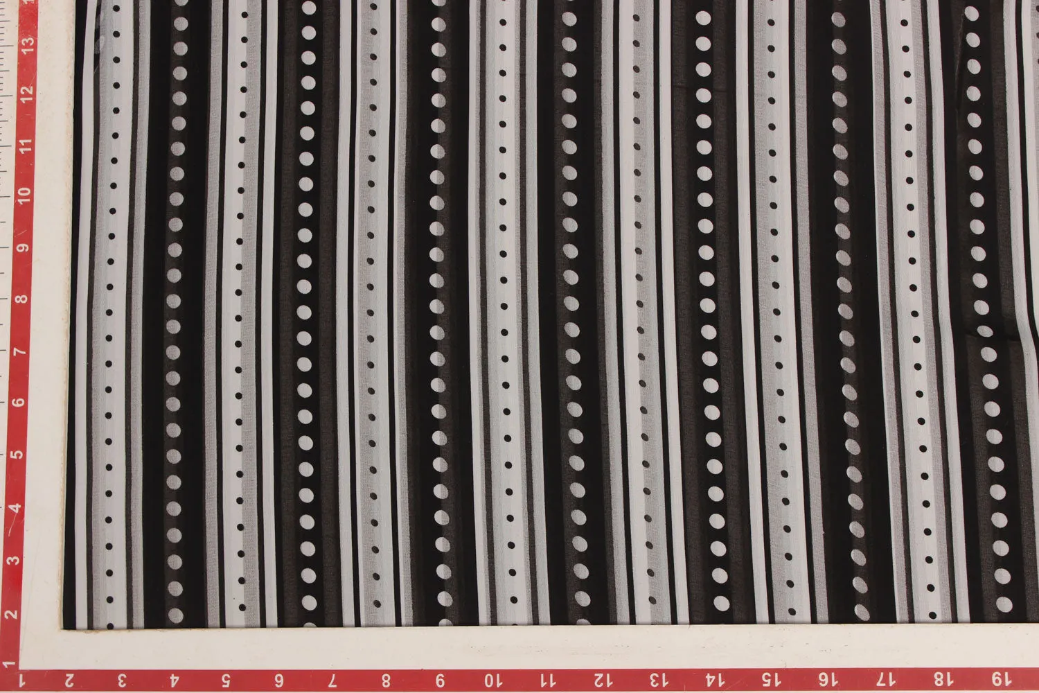 Black & White Printed Georgette Fabric