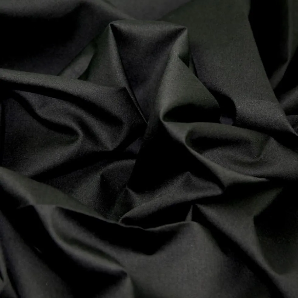 Black Plain Rose & Hubble Cotton Poplin Fabric (Wholesale)