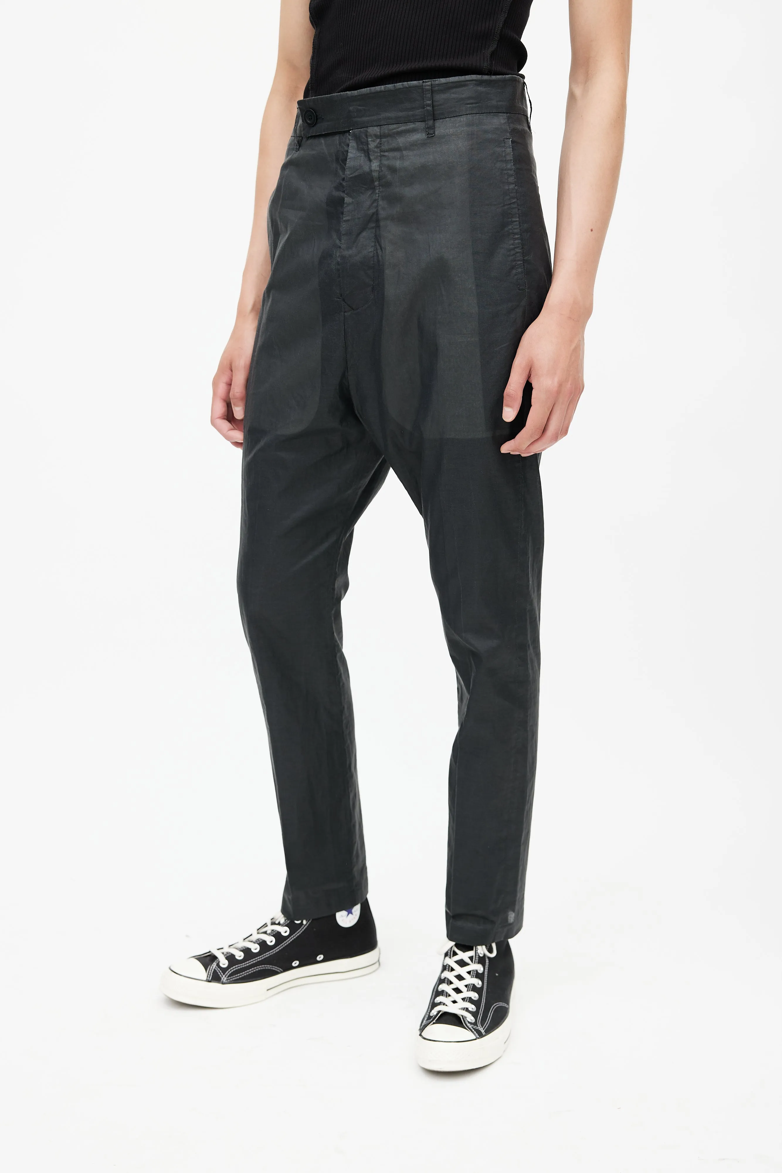 Black Semi Sheer Trouser
