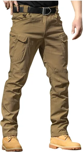 Camo Pants Men Cargo Multi Pockets Straight Fit Pants Slim Ripstop Stretch Y2K Pants Tapered Fit Match Trousers Work