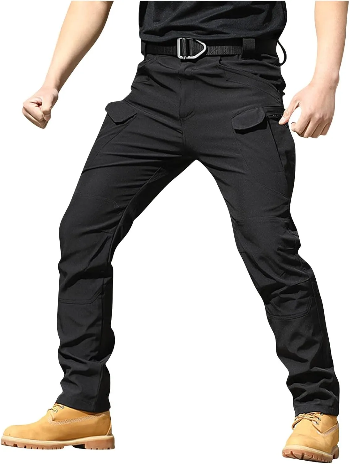 Cargo Pants Men Baggy Ripstop Stretch Pants Multi Pockets Tapered Fit Pants Big and Tall Tactical Trousers Fashion