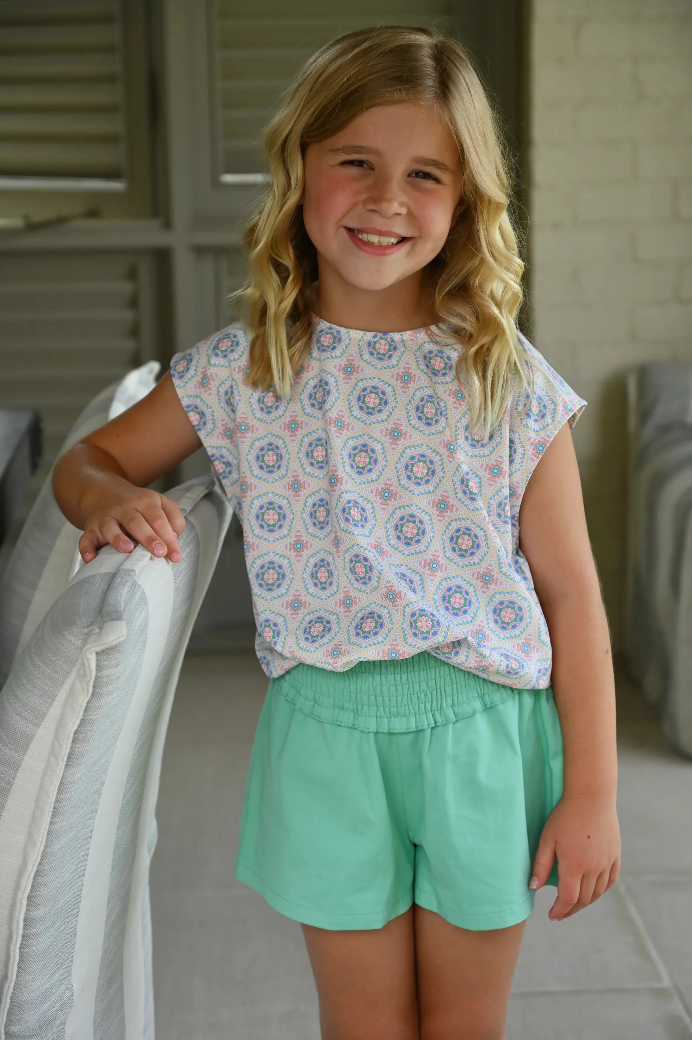 Chloe Twill Shorts | Teal (10, 12, 14, 16)
