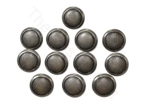 Dull Silver Textured Acrylic Coat Buttons