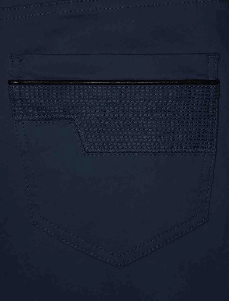 ETHANOL Mens Comfy Stretch Slim Fit Straight Casual Pants with 5 Pockets Design Pants