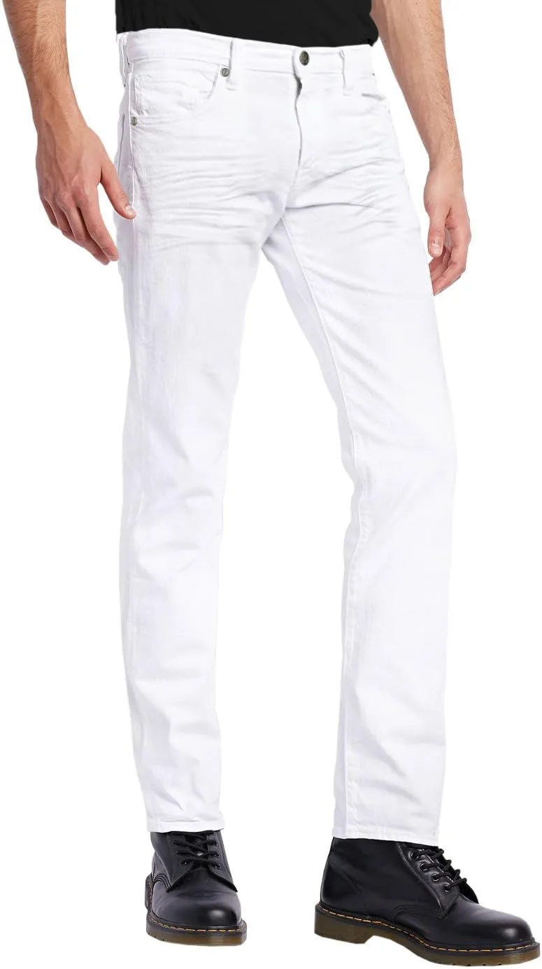 ETHANOL Mens Comfy Stretch Slim Fit Straight Casual Pants with 5 Pockets Design Pants