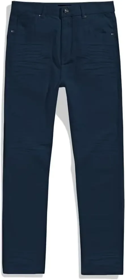ETHANOL Mens Comfy Stretch Slim Fit Straight Casual Pants with 5 Pockets Design Pants