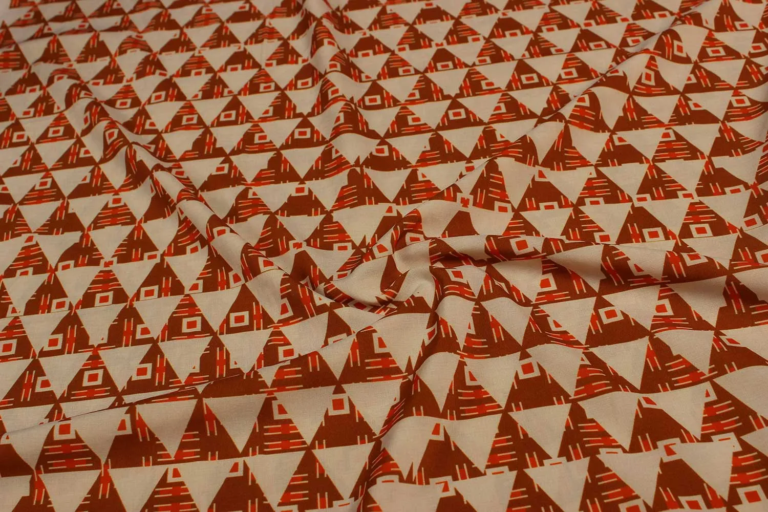 Geometric Printed Crepe Fabric