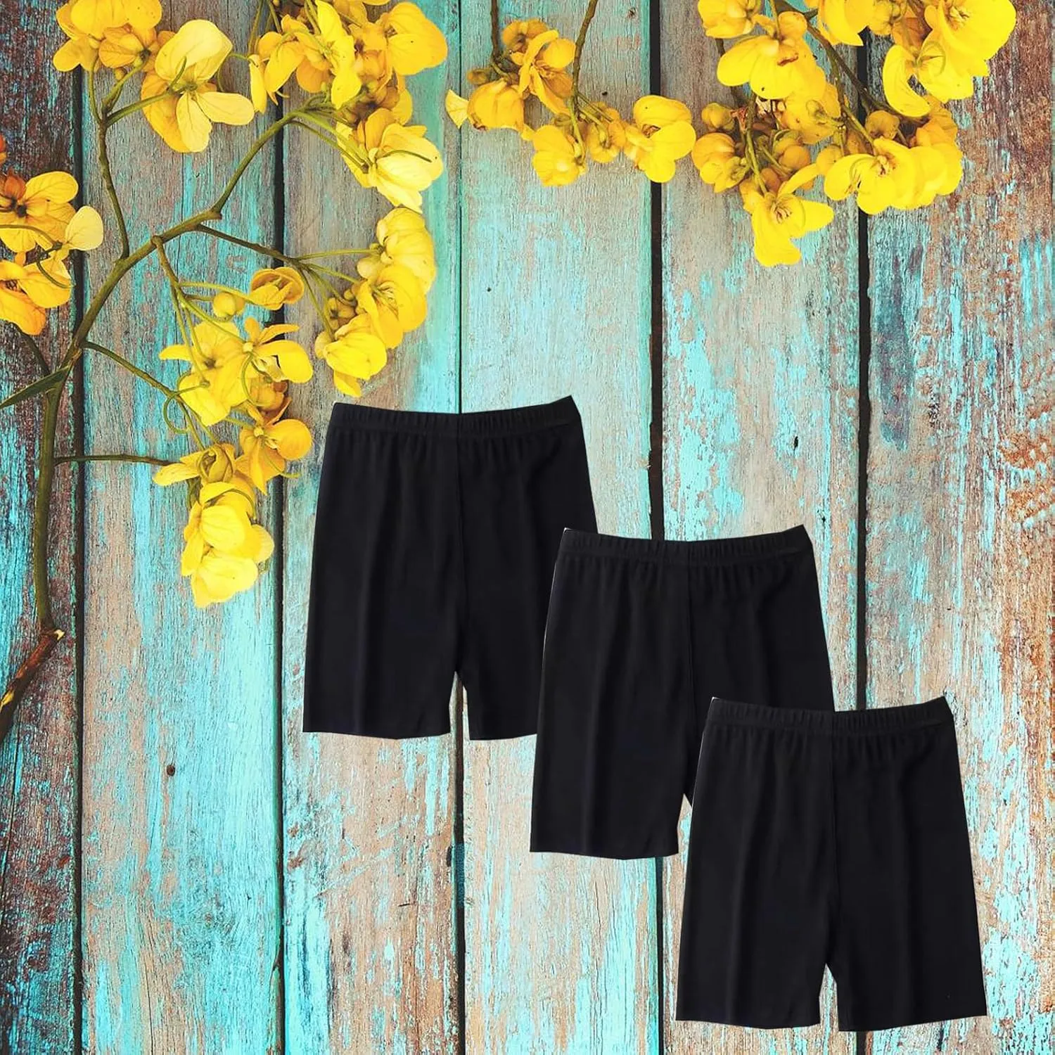 Girls Dance Shorts 3 Pack Baby Girls' Shorts Cotton Basic Shorts Girls Bike Short Comfy and Safety（Pink,Rose RED,Purple）