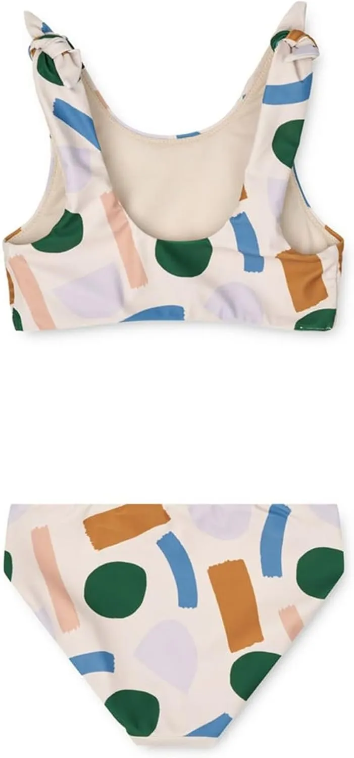 Girls Swimsuit Two Piece Bikini Set Bowknot Swim Top & Bottom Tankini Set Summer Beach Wear Dolphin Whale Bathing Suit