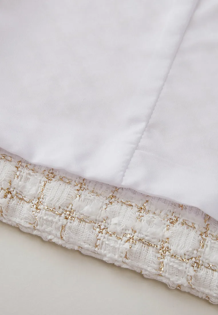 Golden Lurex Diamond Pearl-trim Jacket