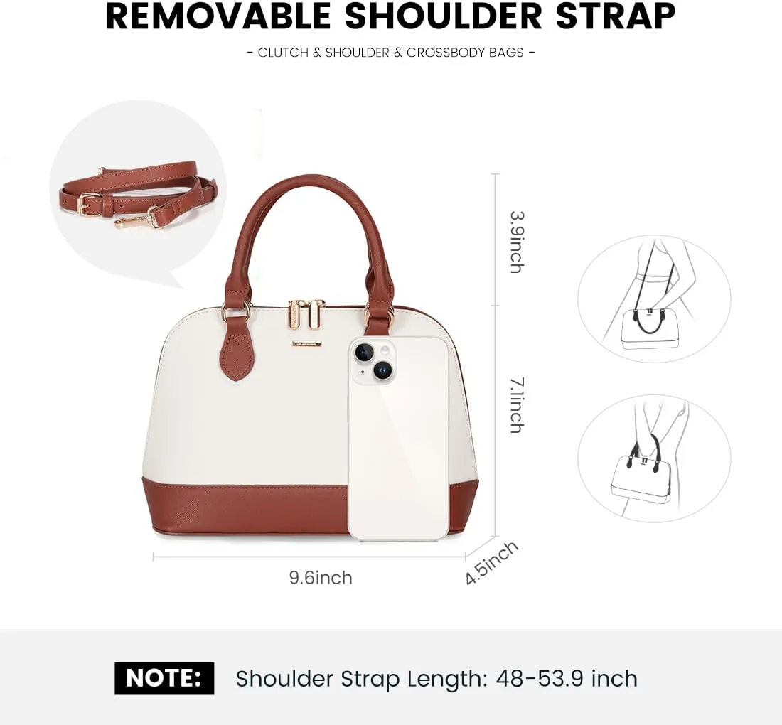 LOVEVOOK Purse for Women Small Crossbody Bags Classic Double Zip Top Handle Dome Satchel Bag