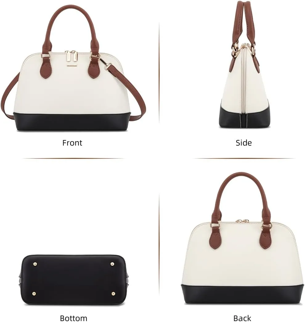 LOVEVOOK Purse for Women Small Crossbody Bags Classic Double Zip Top Handle Dome Satchel Bag