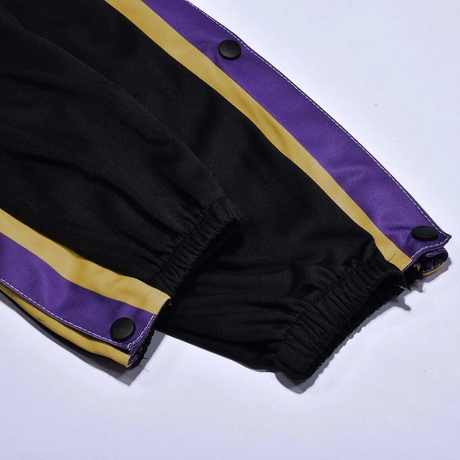 Mens Jogger Pants Tear-Away Athletic Pants Side High Split Snap Button Striped Sweatpants Casual Workout Trousers
