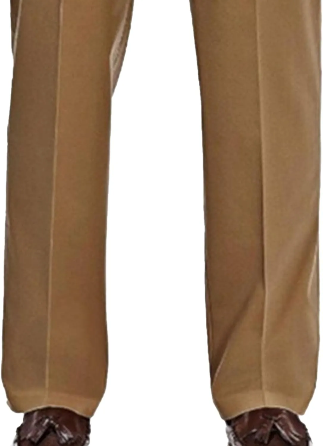Men's Relaxed Fit Comfort Pants Fashion Business Pleated Suit Pant Casual Simple Straight Leg Trousers