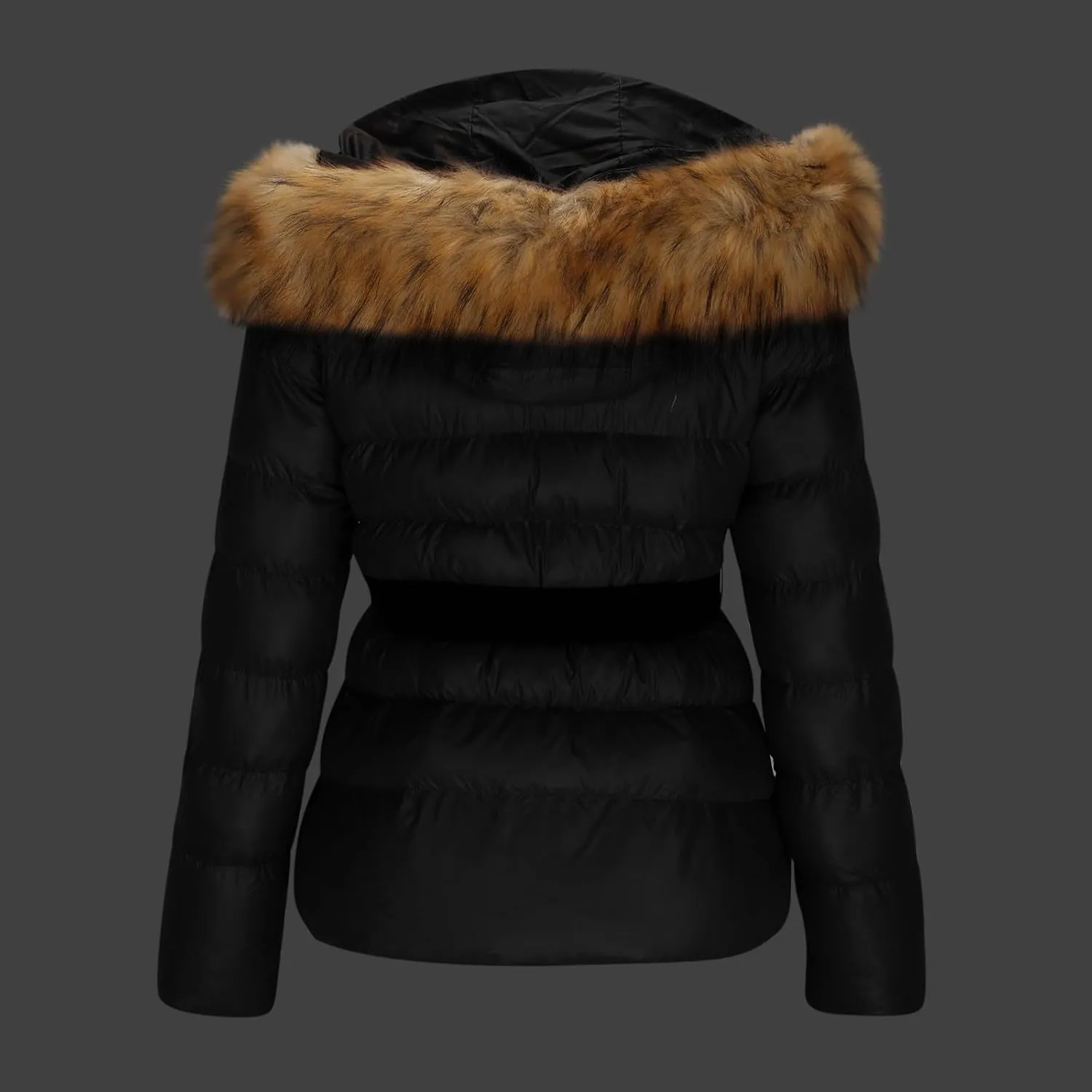 Puffer Coats for Women Fashion Quilted Jackets Warm Winter Coat Thicken Down Jacket Fleece Lined Outerwear with Belt