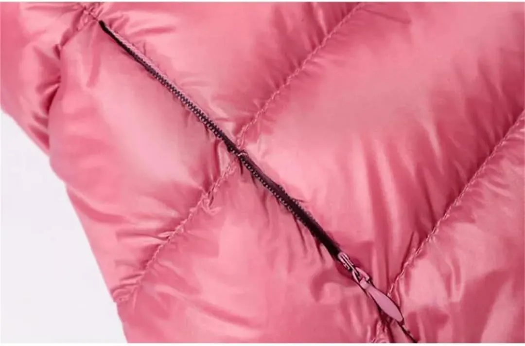 Winter Womens Fashion Slim Hooded Parka Fashionable Outerwear Down Jackets Long Light Thin Coat Puffer Jacket