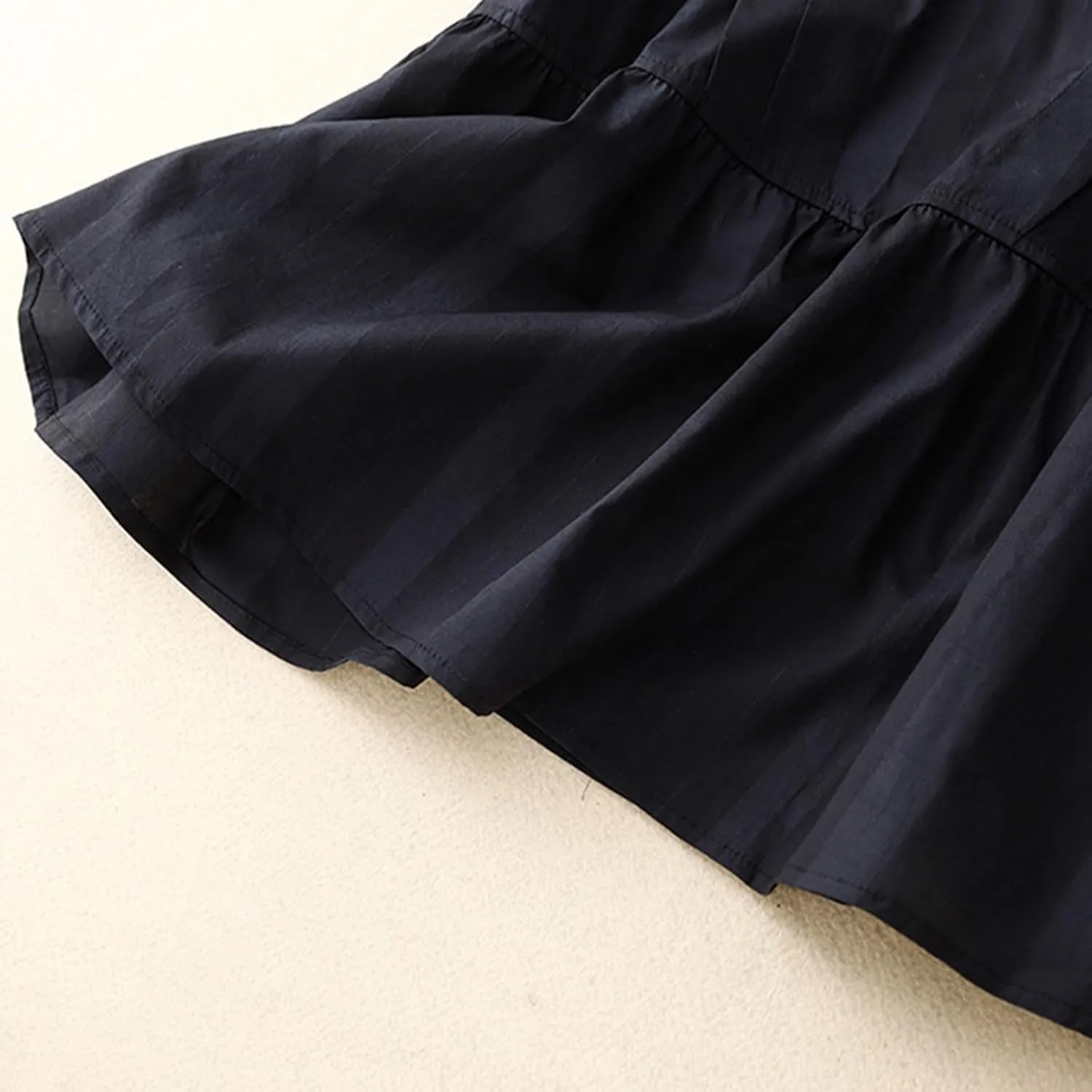 Womens Cotton Linen Babydoll Shirts Trendy Pleated Short Sleeve Flowy Tops Summer Cute Plain Tshirt Vintage Blouses