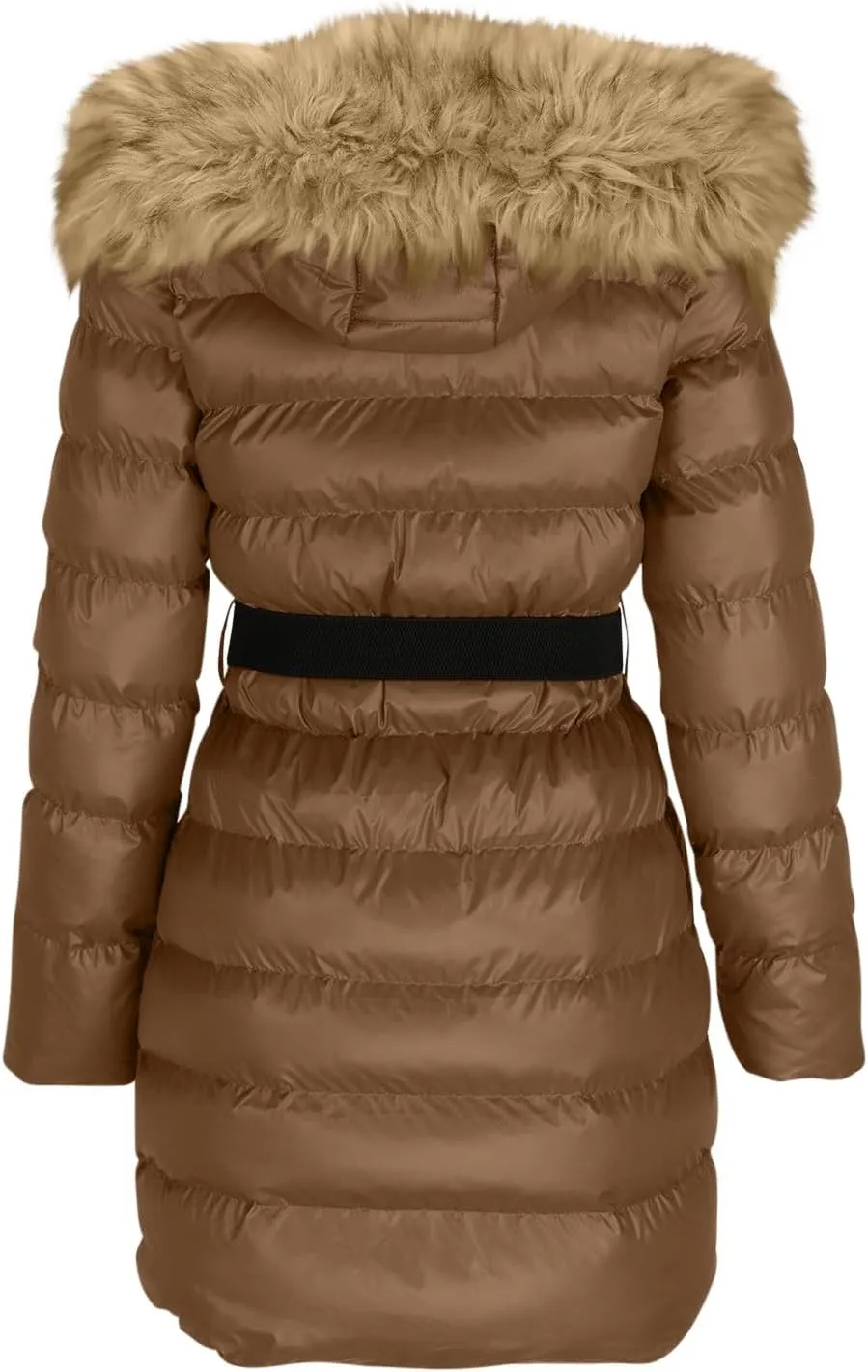 Womens Winter Coats Warm Down Jacket Thicken Puffer Coat Fashion Quilted Jackets Long Fleece Outerwear with Fur Hood